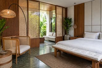 design a luxury tropical villa with photorealistic rendering