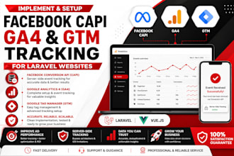 implement facebook capi ga4 and GTM tracking for laravel
