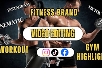 do fitness brand fitness video editing and workout highlight instagram reels