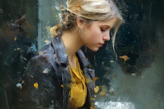 paint a real oil painting on canvas