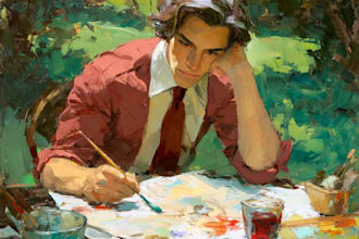 paint real oil painting on canvas