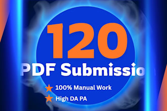 do manually 120 PDF submission to PDF sharing sites