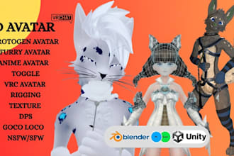 a unique custom 3d character model