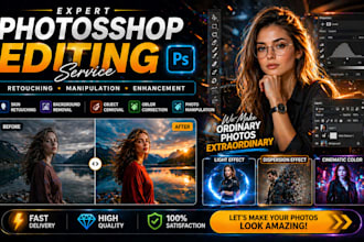 create professional photoshop manipulation and photo compositing