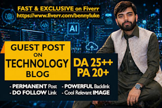 publish a technology guest post with tech backlinks