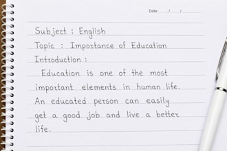 write neat and beautiful handwritten notes