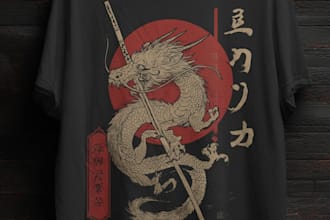 japanese t shirt illustration