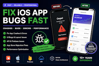 fix ios app bugs, crashes, and issues fast