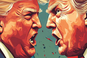 create digital political cartoon for political cartoon