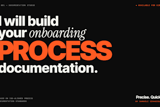 build your onboarding process documentation