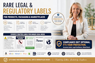 write rare legal and regulatory labels for products, packaging, and marketplaces