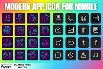 create premium mobile app icon design