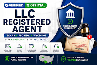 be your verified official llc registered agent in texas, florida, and wyoming