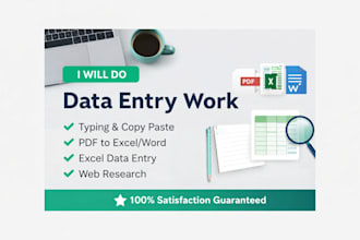 do data entry, copy paste, typing and excel work