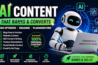 create seo ai content blog posts copywriting and articles