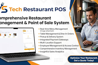 build restaurant pos with inventory , billing