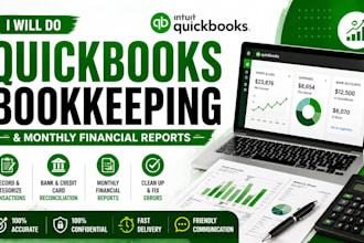 do quickbooks bookkeeping and monthly financial reports