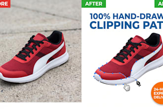 do professional clipping path and high end background removal for ecommerce