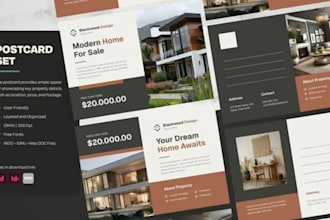 design and edit real estate postcard, direct mail, eddm and lawn care