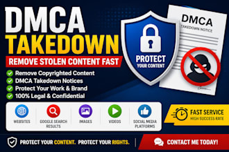 submit dmca takedown notices for your stolen content