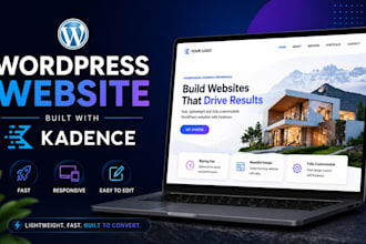 design wordpress website with kadence blocks, kadence website, guttenberg block