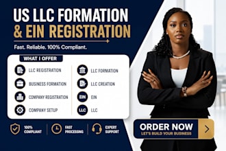 do US llc registration, ein, and full company setup fast