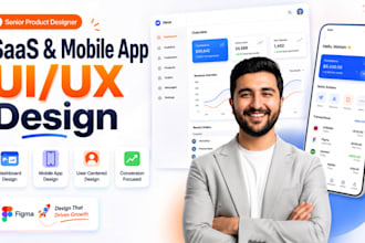design a modern saas or mobile app UI UX in figma