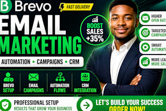 setup brevo email marketing, automation, campaigns and CRM