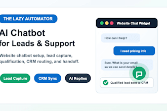 build an ai chatbot for website support and lead capture