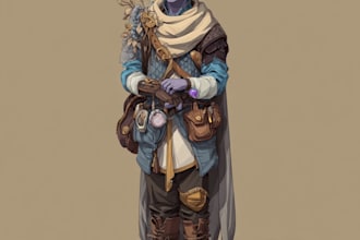 draw dnd character art and dnd character art
