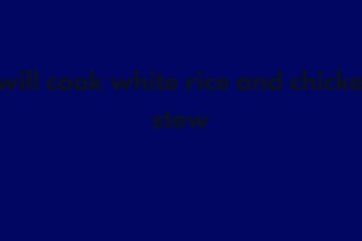 cook white rice and stew