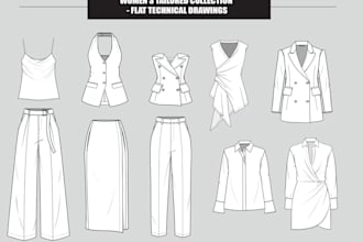 design your fashion collection and fashion illustrations for your brand