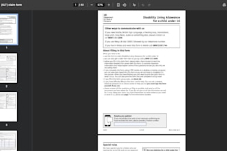 help fill out benefit forms such as dla, pip, uc etc