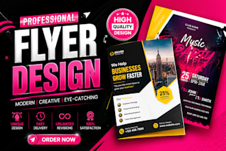 create modern and eye catching flyer design