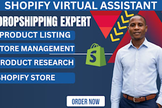 be your shopify virtual assistant and shopify store manager