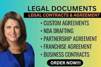 draft legal documents, agreements, and contracts for you