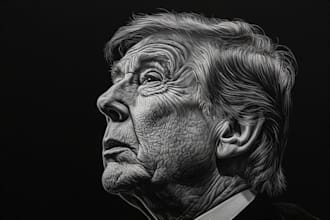 create a hedcut wsj portrait style from photo