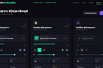 create radio station automation system with dashboard