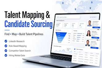 source qualified candidates using linkedin, boolean search and talent mapping