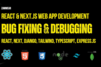 do website development by react js nextjs html css as a front end web dev