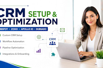 be your CRM expert for hubspot zoho apollo io dubsado setup and optimization