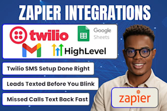build zapier gohighlevel twilio sms email google sheets crm pipeline automation