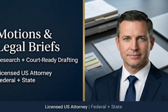 conduct legal research and draft a motion for your US court case