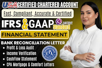 prepare ifrs compliant financial statement audit, proof of income, loan approval