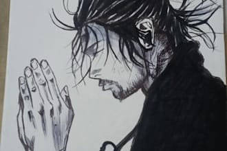 create a custom hand drawn sketch or illustration