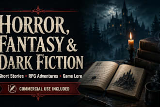 ghostwrite your horror, fantasy, or dark fiction story