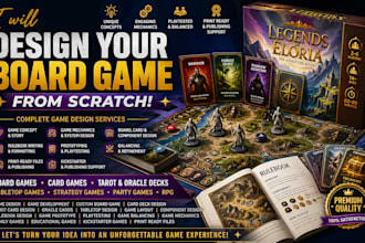 design your board game from scratch, card game, tarot, tabletop game, rule book