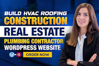 design roofing website, construction website, contractor website with wordpress