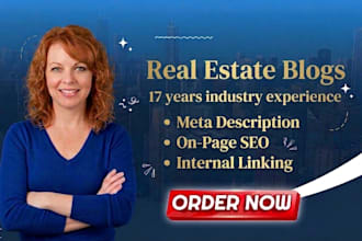 write real estate SEO blog posts for agents and investors