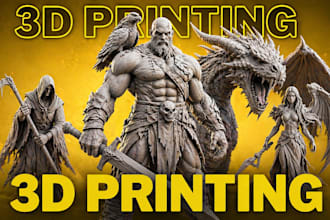 sculpt high quality 3d models, characters, and statues for 3d printing rendering